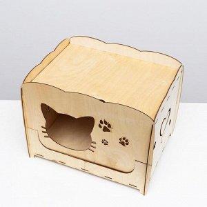 Родильный домик для кошки, со съемной передней крышкой, 45*35*32 см