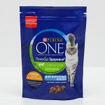 Сухой корм Purinа one для взрослых кошек, природа здоровья, курица