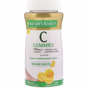 Nature's Bounty, C Gummies, Orange, 125 mg, 80 Gummies