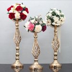 Ажурный подсвечник, цвет золотистый, размер L