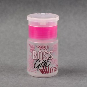 Queen fair Баночка с дозатором для жидкостей «Boss Girl», 75 мл, цвет розовый
