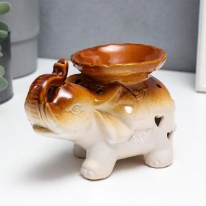 Аромалампа керамика "Индийский слон с сердечками" МИКС 11х8,5х13,5 см