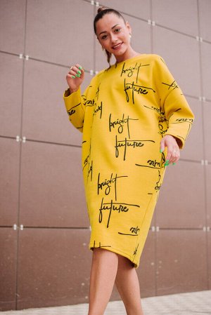 Платье Ткань: Интерлок (70% хлопок, 30% п/э)
Цвет: Желтый
Год: 2021
Страна: Россия
Платье стиля оверсайз, рукав длинный спущенный. Внутренние боковые карманы.
46 размер: длина по спинке – 100 см, длин