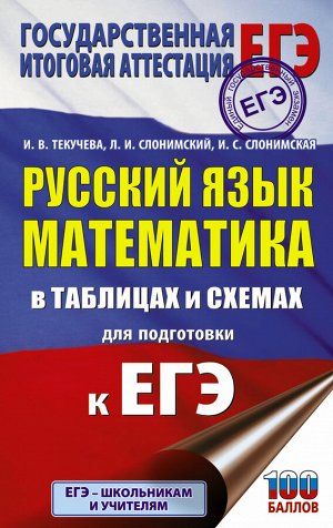 Текучева И.В., Слонимский Л.И., Слонимская И.С. ЕГЭ. Русский язык. Математика в таблицах и схемах для подготовки к ЕГЭ