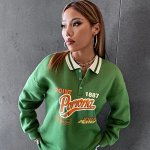 Свитшот с застежкой на горловине