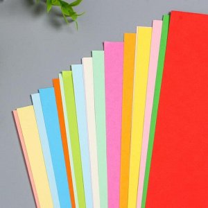 Тонированная цветная бумага "Цветные волны"А4 (набор 20 листов) 20цв. плотность 80 гр/м2