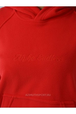 Женское худи на флисе Alpha Endless 21005 Красный