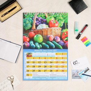 Календарь на пружине без ригеля "Садово-огородный. Лунный календарь " 17х25 см, 2022 год