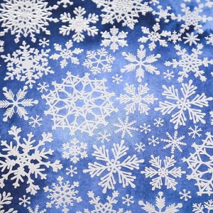 Лист бумаги с фольгированием "Silver Snowflakes Night garden" 30,5х30,5 см