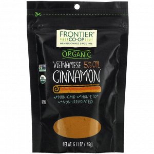 Frontier Natural Products, Organic Vietnamese 5% Oil, Cinnamon, 5.11 oz (145 g)