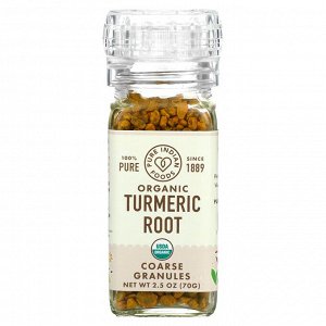 Pure Indian Foods, Organic Turmeric Root, Coarse Granules, 2.5 oz (70 g)