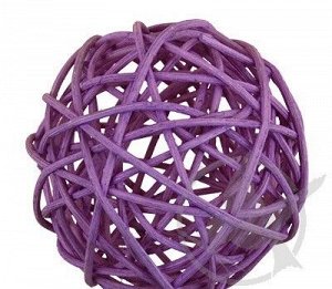 Шар ротанговый 7 см цвет фиолетовый,цена за 4 шт