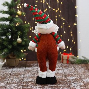 Мягкая игрушка "Дед Мороз - пузанчик" 10х52 см, красно-зелёный