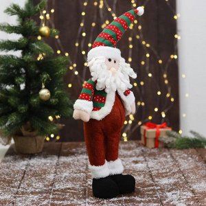 Мягкая игрушка "Дед Мороз - пузанчик" 10х52 см, красно-зелёный
