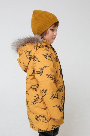 Куртка(Осень-Зима)+boys (горчичный, динозавры)