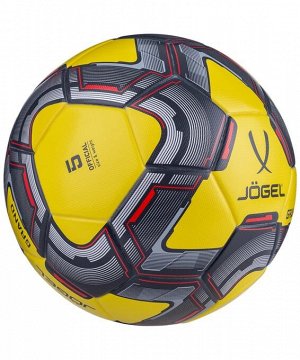 Jögel Мяч футбольный Grand, №5, желтый/серый/красный