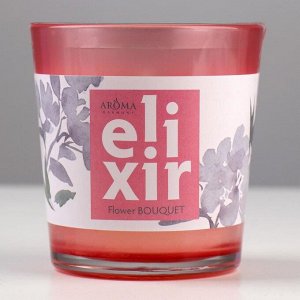 Свеча ароматическая в стакане ELIXIR "Flower Bouquet", 140 гр.