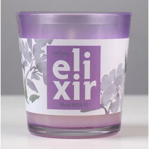 Свеча ароматическая в стакане ELIXIR "Black Berries", 140 гр.