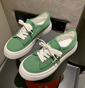 Женские кроссовки, цвет зеленый