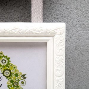 Фоторамка-коллаж на 3 фото 10x15 см «Тройная на тесьме», белый