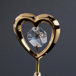 Сувенир «Сердце" мини, с кристаллами