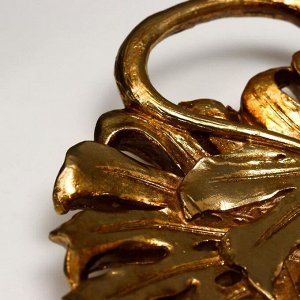 Подставка для мелочей полистоун «Золотые пальмовые листья», 4x21.5x36 см