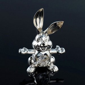 Сувенир «Кролик», 5,5x2.5x8 см, с кристаллами