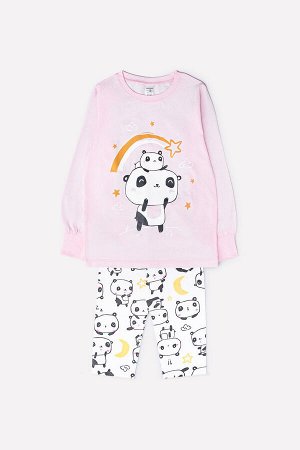 Пижама(Осень-Зима)+girls (пыльно-розовый, панды на белом)