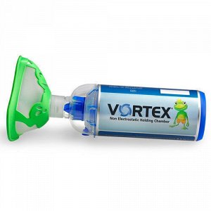 Антистатическая клапанная камера/спейсер VORTEX тип 051 с маской "Лягушонок" для детей старше 2 лет