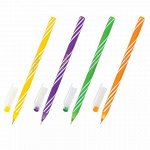 Ручка шариковая масляная ЮНЛАНДИЯ &quot;CANDY&quot;, СИНЯЯ, корпус ассорти, узел 0,6мм, линия 0,3мм, 143019