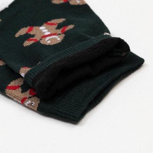 Носки мужские «Печеньки» цвет тёмно-зелёный, размер 27