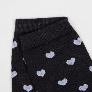 Носки детские «Медведь и сердечки» цвет серый, размер 20-22