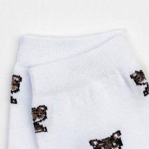 Носки женские новогодние «Символ года 2022 Тигрята» цвет белый, размер 23-25