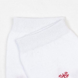 Носки женские «Оленёнок» цвет белый, размер 23-25