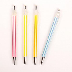 Ручка шариковая со стираемыми чернилами, линия 0,8 мм, автоматическая, стержень синий, корпус МИКС (штрихкод на штуке)