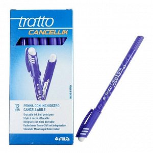 Ручка "пиши-стирай" шариковая Tratto Ftratto Cancellik + ластик синяя