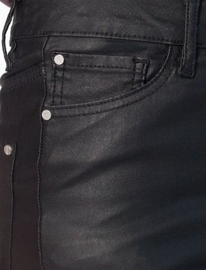 Vilatte Эластичные джинсы с покрытием под эко-кожу