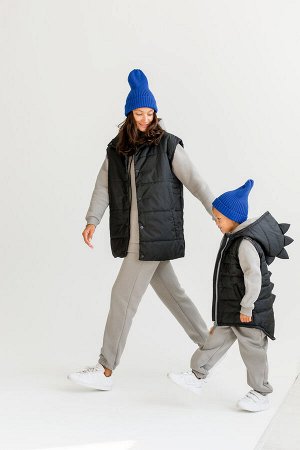Жилет со стойкой oversize Чёрный