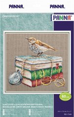 Набор для вышивки &quot;Книгочей (серо-коричневая канва)&quot;