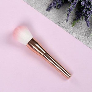 Кисть для макияжа «Golden Brush», 13,2 см, цвет белый/золотистый