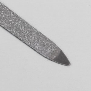 Queen fair Пилка-триммер металлическая для ногтей, прорезиненная ручка, 19 см, цвет МИКС