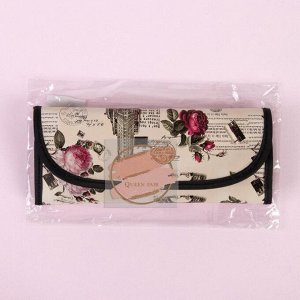 Набор кистей для макияжа «Франция», 7 предметов, на кнопке, цвет бежевый/розовый