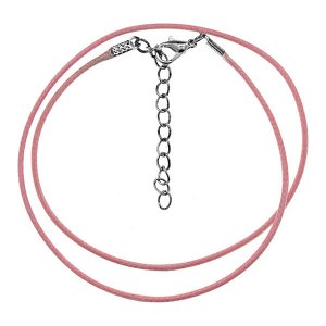 SH001-PN Классический шнурок для амулета с застёжкой, цвет розовый