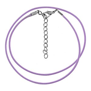 SH001-V Классический шнурок для амулета с застёжкой, цвет фиолетовый