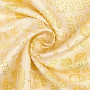Скатерть Этель «Новый год: Merry xmas» цвет золотой, 142*180 +/-3 см, 115 ±10 гр, 100% п/э