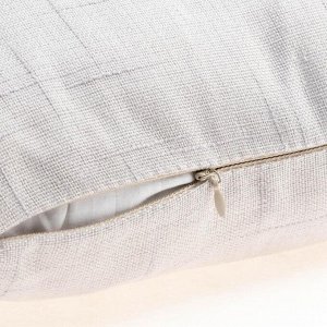 Чехол на подушку  "Классика", цв.светло-серый, 43*43 см, 100% п/э