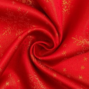 Скатерть «Новый год: Снежинки» цвет красный, 150*220 см, 115 ±10 гр, 100% п/э