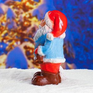 Статуэтка "Дед мороз с елкой" с блестками 37см.
