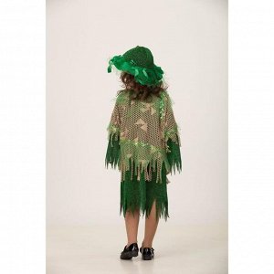 Карнавальный костюм «Кикимора», платье, накидка, шляпа, р. 34, рост 134 см