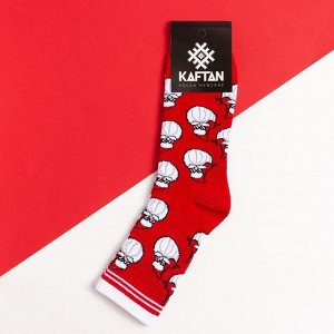Носки новогодние мужские KAFTAN "Дед" размер 41-44 (27-29 см), цвет красный